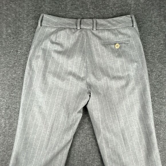 Banana Republic Martin Fit Wool Pants Womens Sz 4 Gray Pinstripe Formal Casual - Picture 3 of 11
